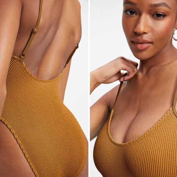 NWOT Good American Always Fits One-Piece in Dirty Olive (SIZE SOLD OUT!) - Picture 6 of 13